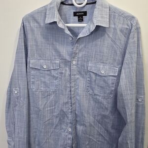 Alfani Men's Light Blue Button-Up Shirt